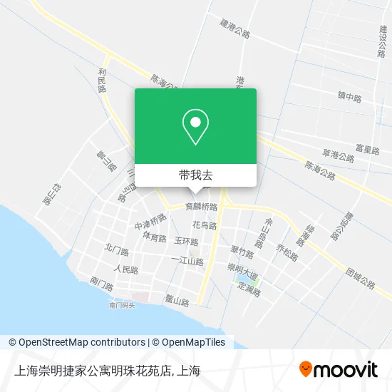 上海崇明捷家公寓明珠花苑店地图
