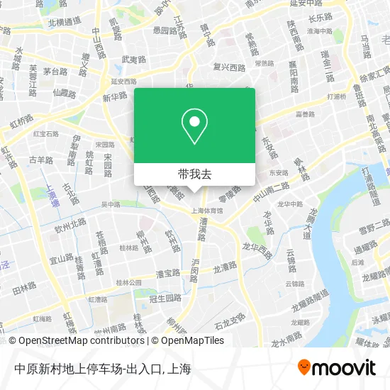 中原新村地上停车场-出入口地图