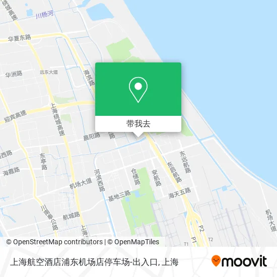 上海航空酒店浦东机场店停车场-出入口地图