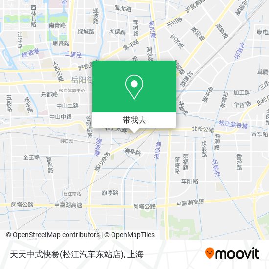 天天中式快餐(松江汽车东站店)地图