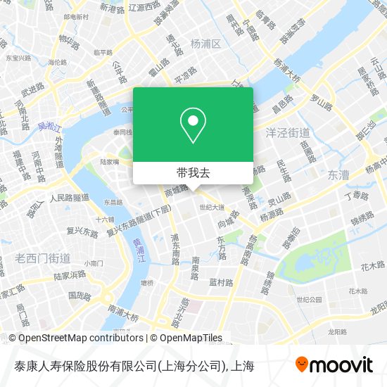 泰康人寿保险股份有限公司(上海分公司)地图