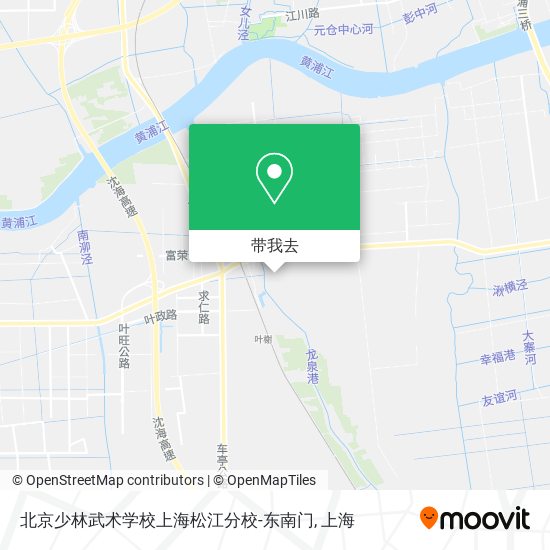 北京少林武术学校上海松江分校-东南门地图