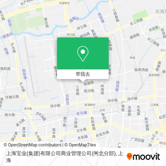 上海宝业(集团)有限公司商业管理公司(闸北分部)地图