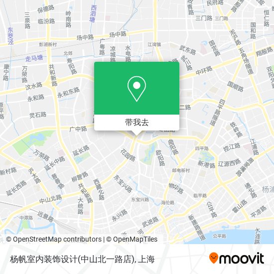 杨帆室内装饰设计(中山北一路店)地图