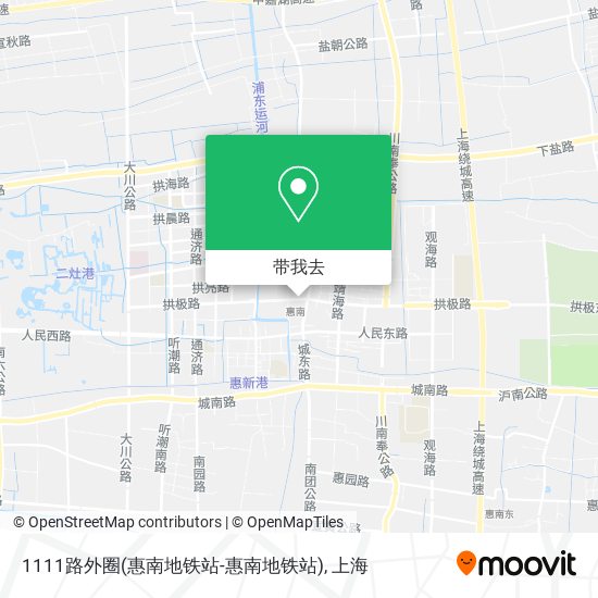 1111路外圈(惠南地铁站-惠南地铁站)地图