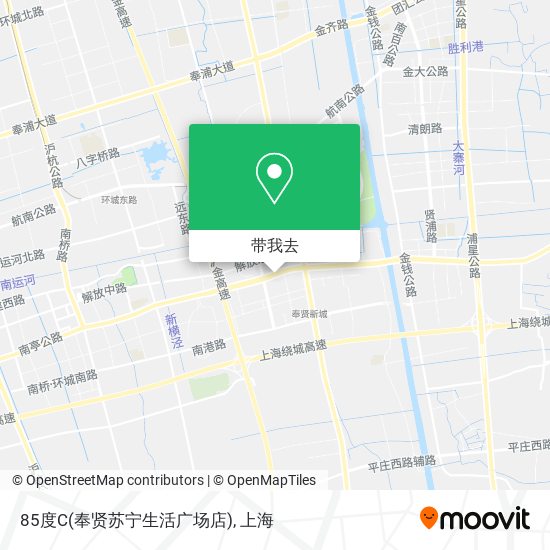 85度C(奉贤苏宁生活广场店)地图