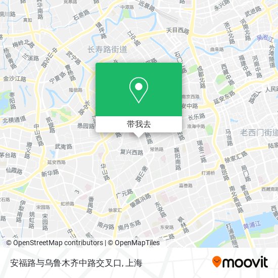 安福路与乌鲁木齐中路交叉口地图