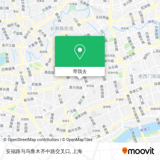 安福路与乌鲁木齐中路交叉口地图