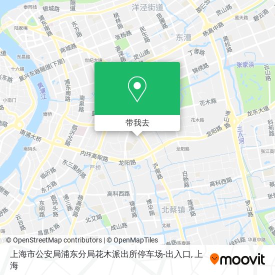 上海市公安局浦东分局花木派出所停车场-出入口地图