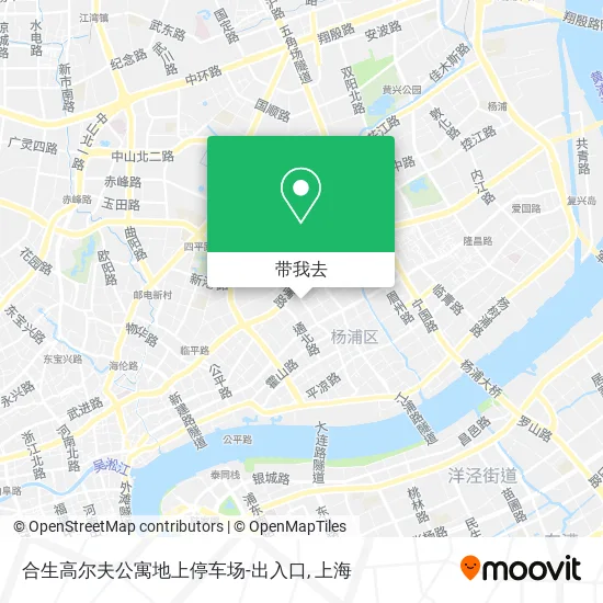 合生高尔夫公寓地上停车场-出入口地图