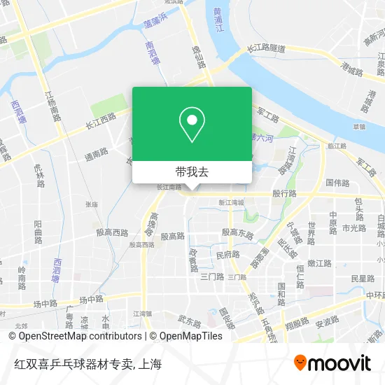 红双喜乒乓球器材专卖地图