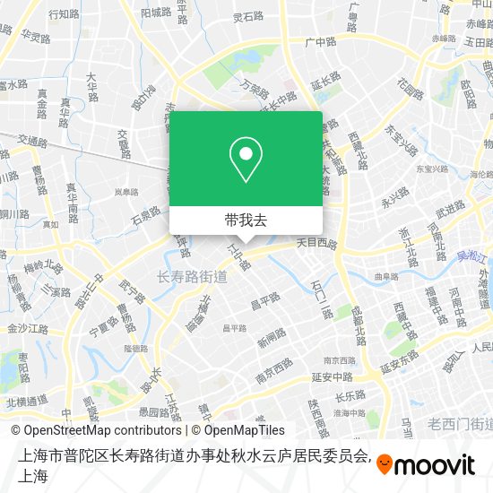 上海市普陀区长寿路街道办事处秋水云庐居民委员会地图