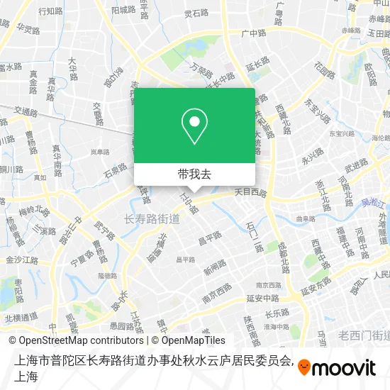 上海市普陀区长寿路街道办事处秋水云庐居民委员会地图