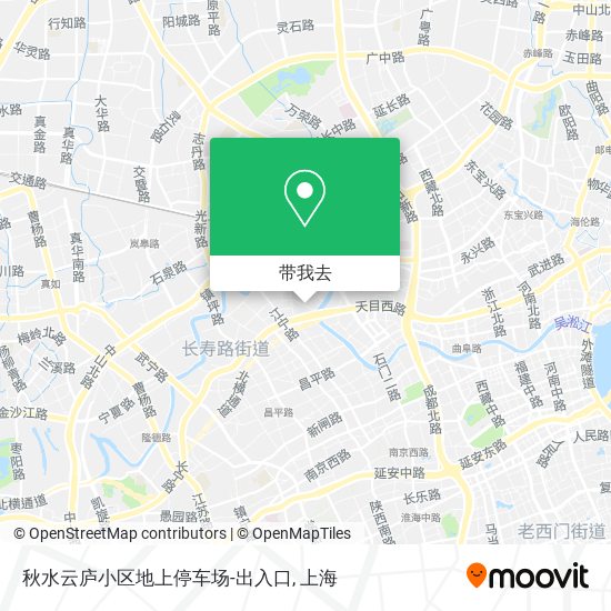 秋水云庐小区地上停车场-出入口地图