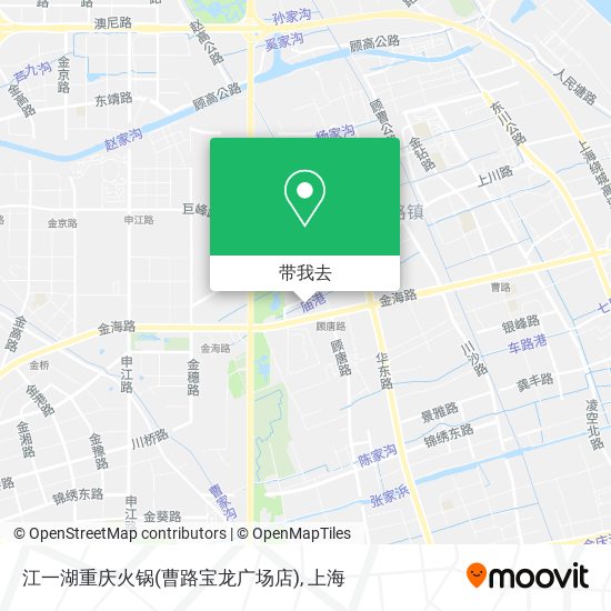 江一湖重庆火锅(曹路宝龙广场店)地图