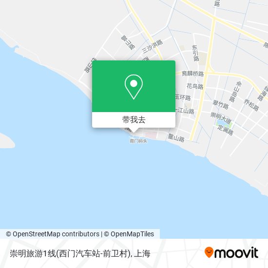 崇明旅游1线(西门汽车站-前卫村)地图