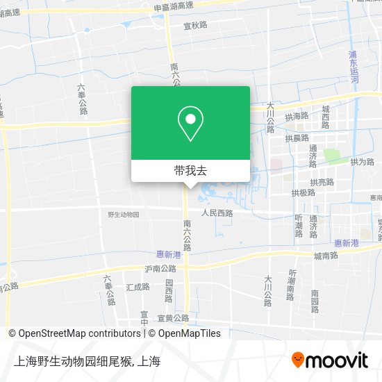 上海野生动物园细尾猴地图
