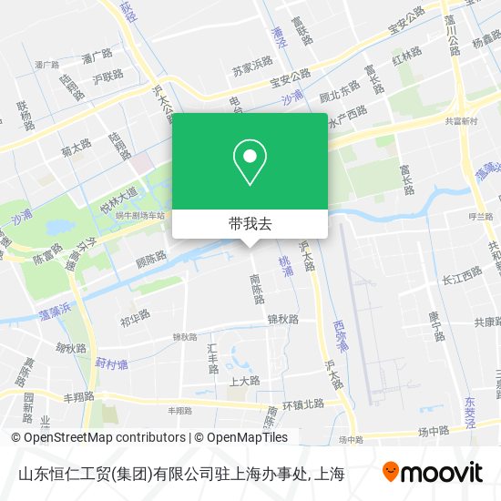 山东恒仁工贸(集团)有限公司驻上海办事处地图