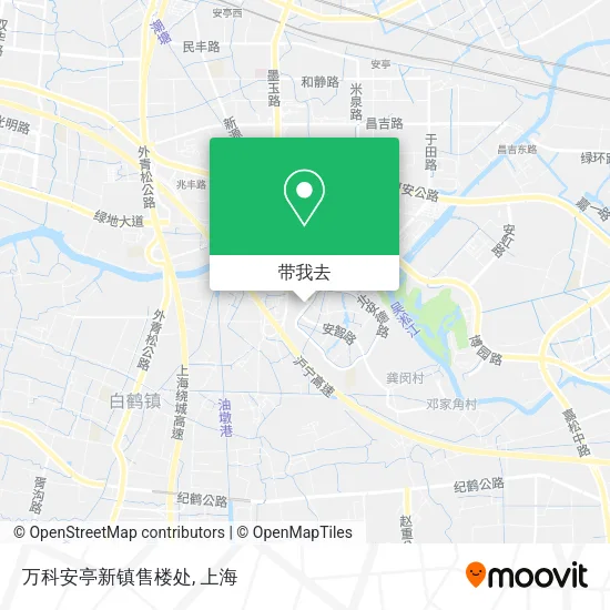 万科安亭新镇售楼处地图