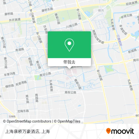 上海康桥万豪酒店地图