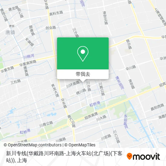 新川专线(华戴路川环南路-上海火车站(北广场)(下客站))地图