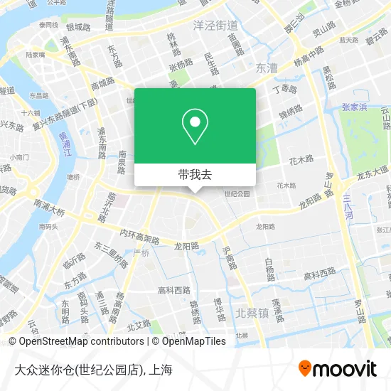 大众迷你仓(世纪公园店)地图