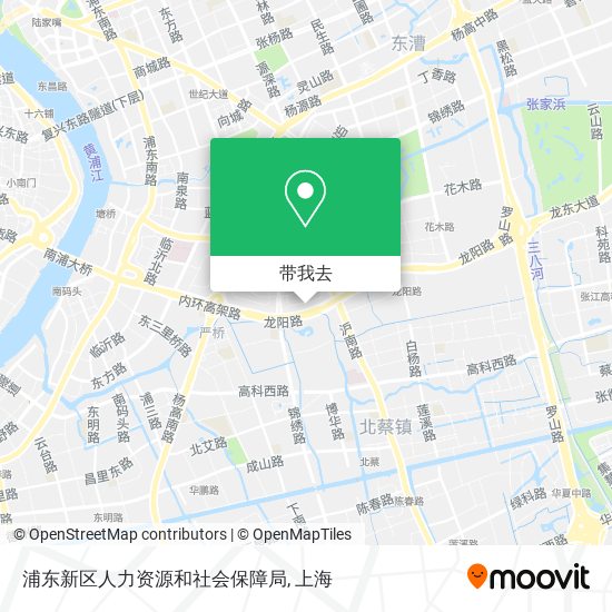 浦东新区人力资源和社会保障局地图