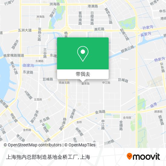 上海拖内总部制造基地金桥工厂地图