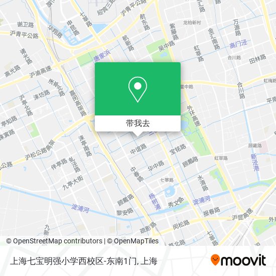 上海七宝明强小学西校区-东南1门地图
