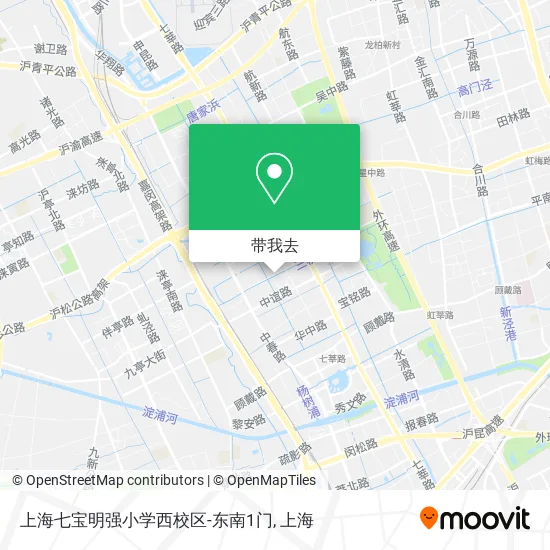 上海七宝明强小学西校区-东南1门地图