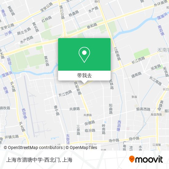 上海市泗塘中学-西北门地图
