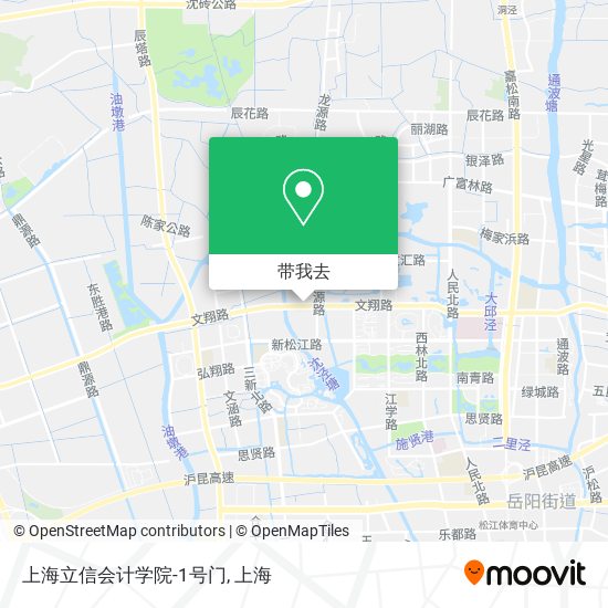 上海立信会计学院-1号门地图