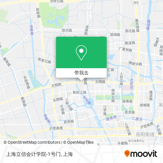 上海立信会计学院-1号门地图
