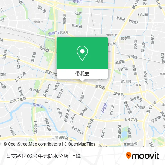 曹安路1402号牛元防水分店地图