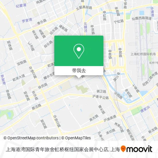 上海港湾国际青年旅舍虹桥枢纽国家会展中心店地图