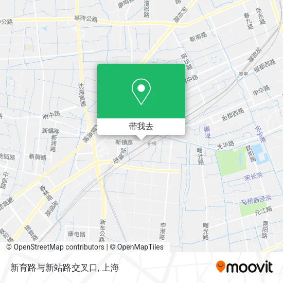 新育路与新站路交叉口地图