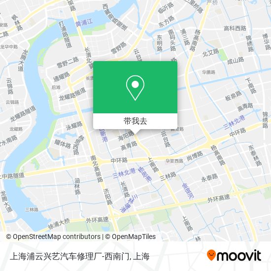 上海浦云兴艺汽车修理厂-西南门地图
