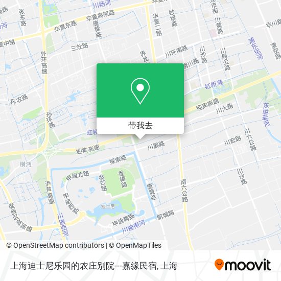 上海迪士尼乐园的农庄别院---嘉缘民宿地图