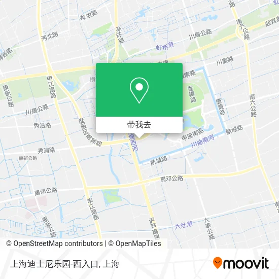 上海迪士尼乐园-西入口地图