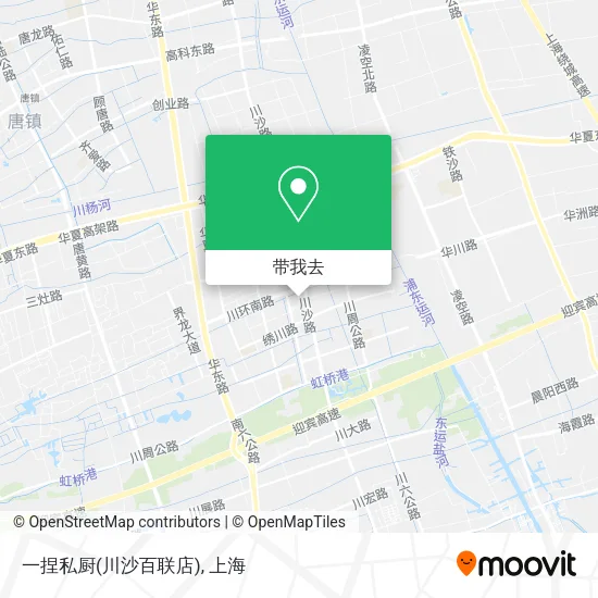 一捏私厨(川沙百联店)地图