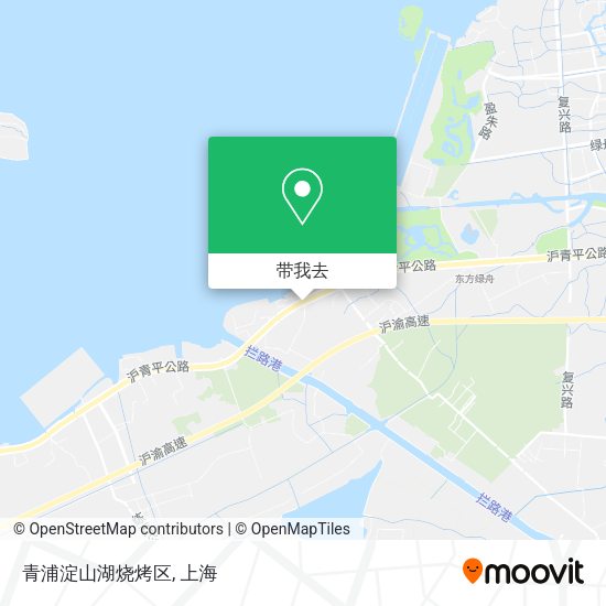 青浦淀山湖烧烤区地图