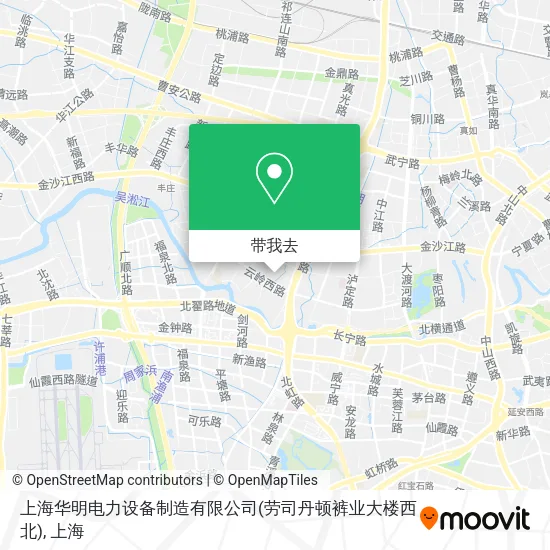 上海华明电力设备制造有限公司(劳司丹顿裤业大楼西北)地图