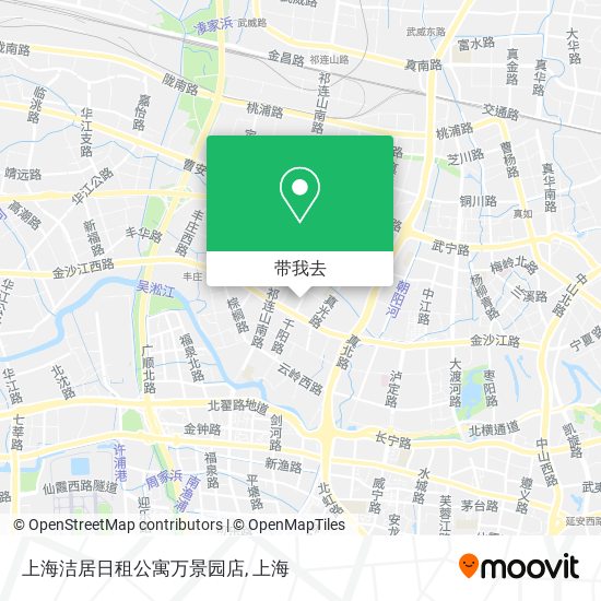 上海洁居日租公寓万景园店地图