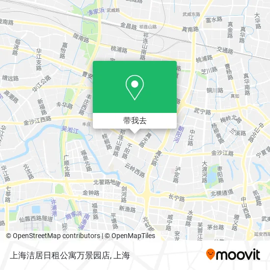 上海洁居日租公寓万景园店地图