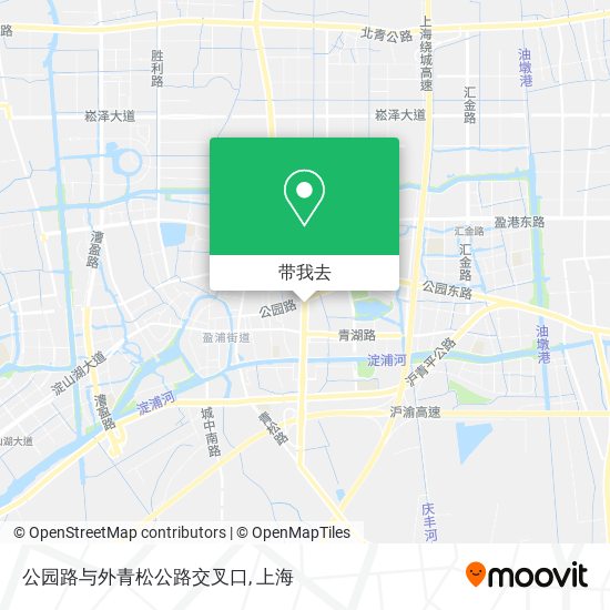 公园路与外青松公路交叉口地图