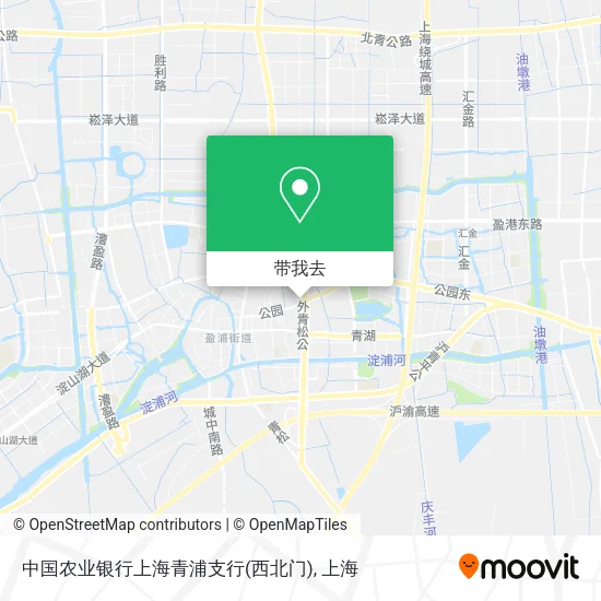 中国农业银行上海青浦支行(西北门)地图