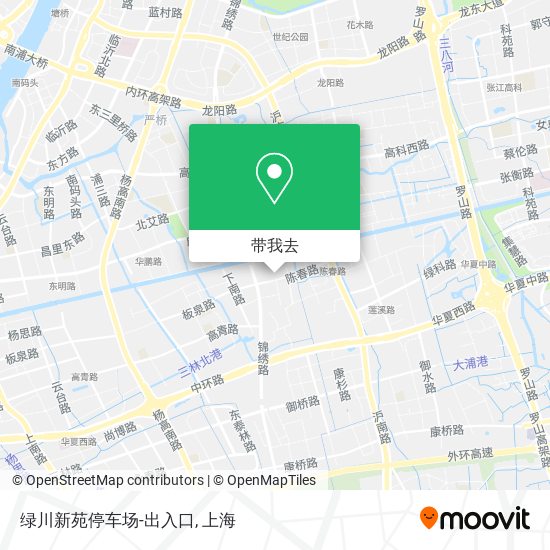 绿川新苑停车场-出入口地图