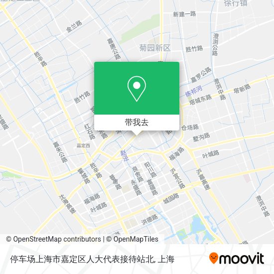 停车场上海市嘉定区人大代表接待站北地图