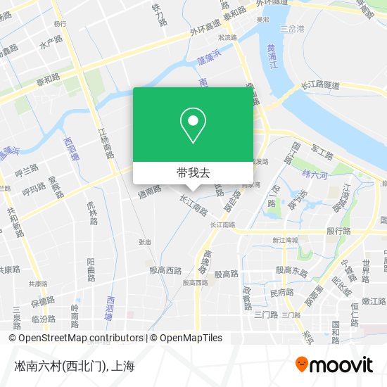 凇南六村(西北门)地图