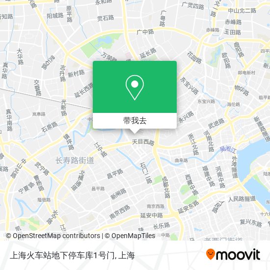 上海火车站地下停车库1号门地图